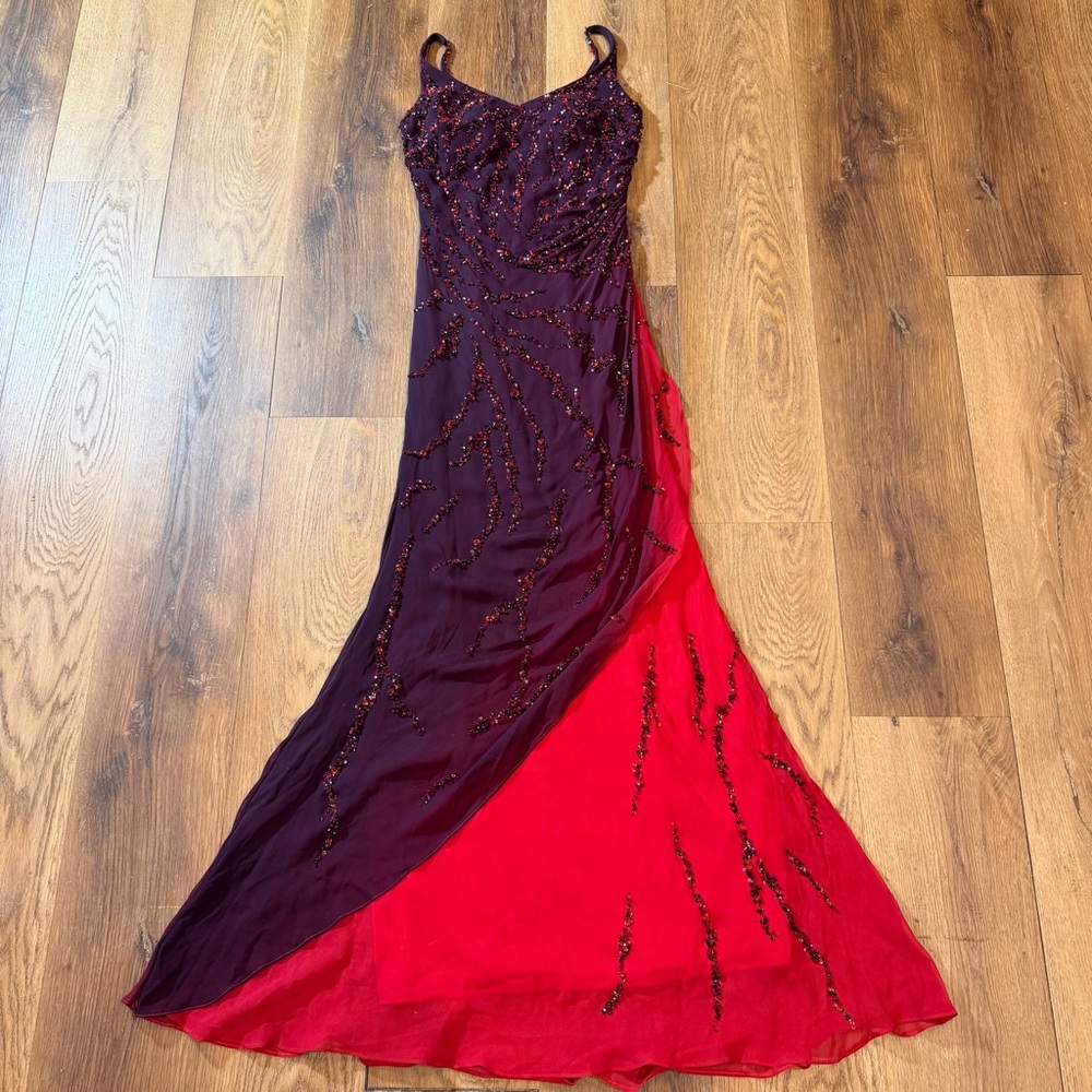 Vintage Y2K 100% Silk Beaded Dress Vintage Beaded Dress Sue Wong Dress Fairy